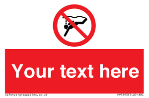 Custom prohibition No sub aqua diving